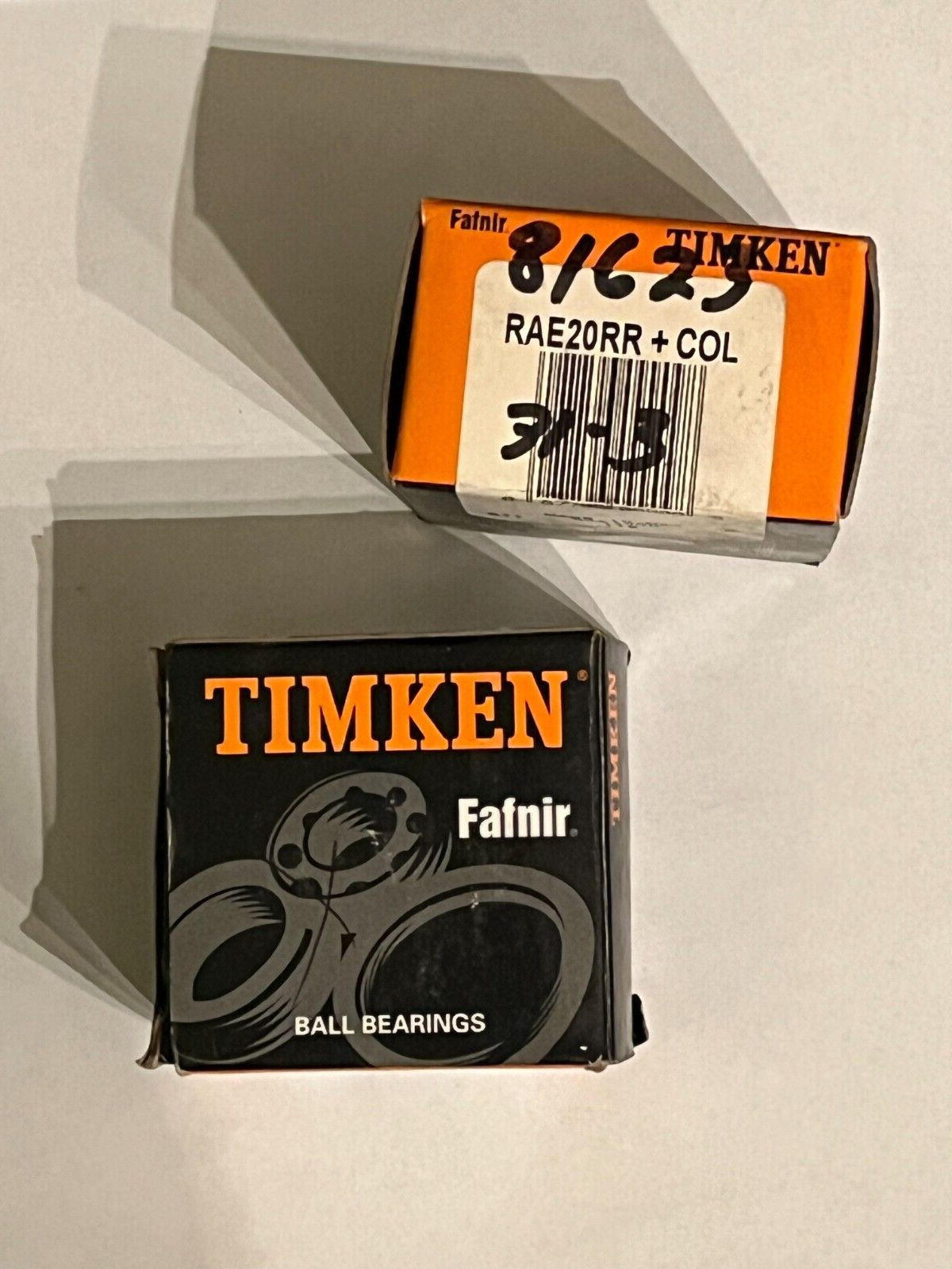 1 Pair of New Timken Insert Ball Bearings RAE20RR with collar 20mmx47mm