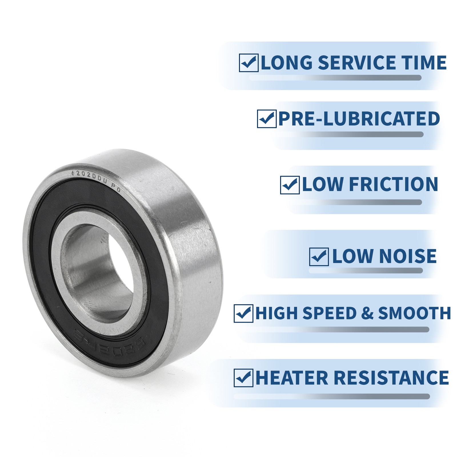 6202DDU Deep Groove Ball Bearings P0 15x35x11mm 1 Pc Scooter Skateboard Wheel