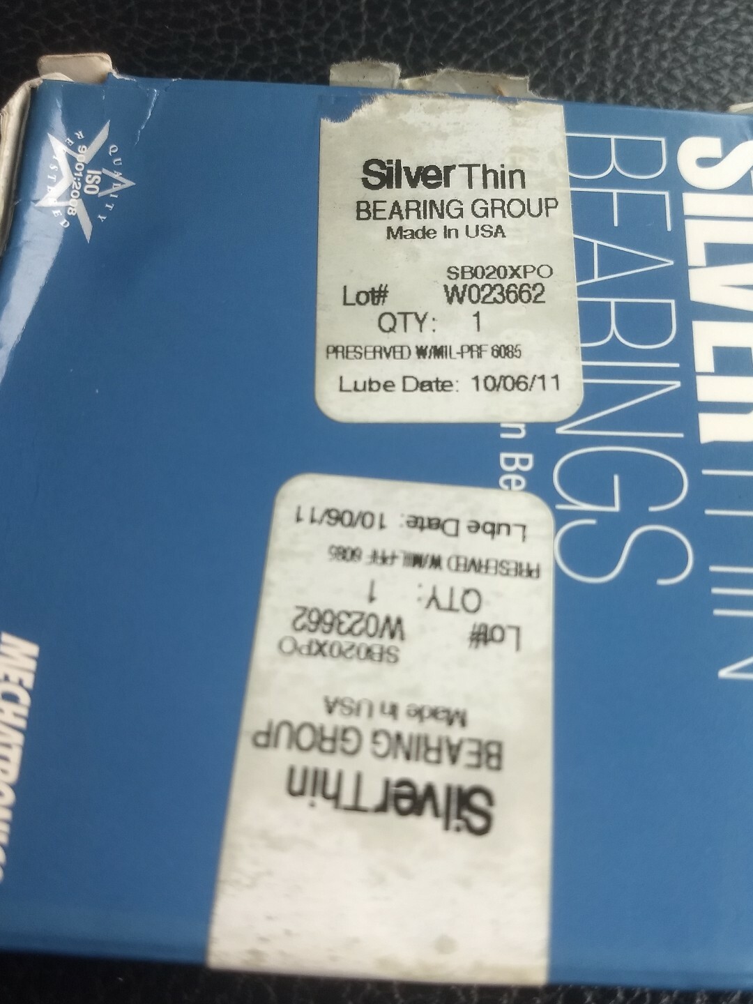Mechatronics Silver Thin SB020XPO Precision Thin Section Bearing New