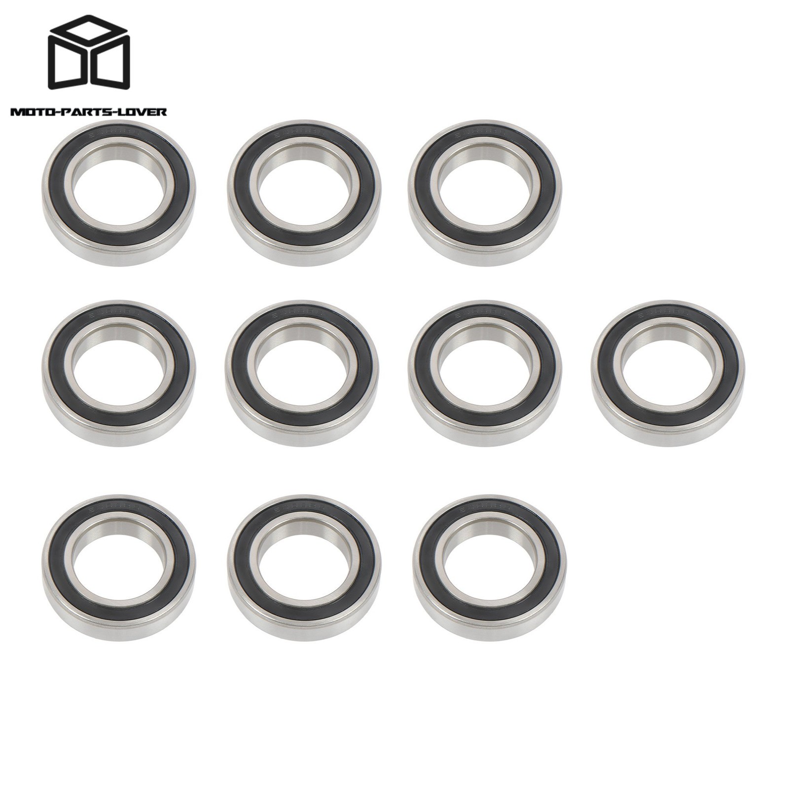 40x68x15mm 6008-2RS Bearings 10pcs Double Rubber Sealed