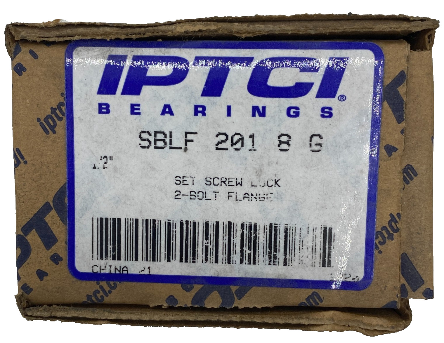 LOT OF 2 IPTCI BEARINGS SBLF 201 8 G SET SCREW LOCK 2-BOLT FLANGE 1/2″ SB201-8G
