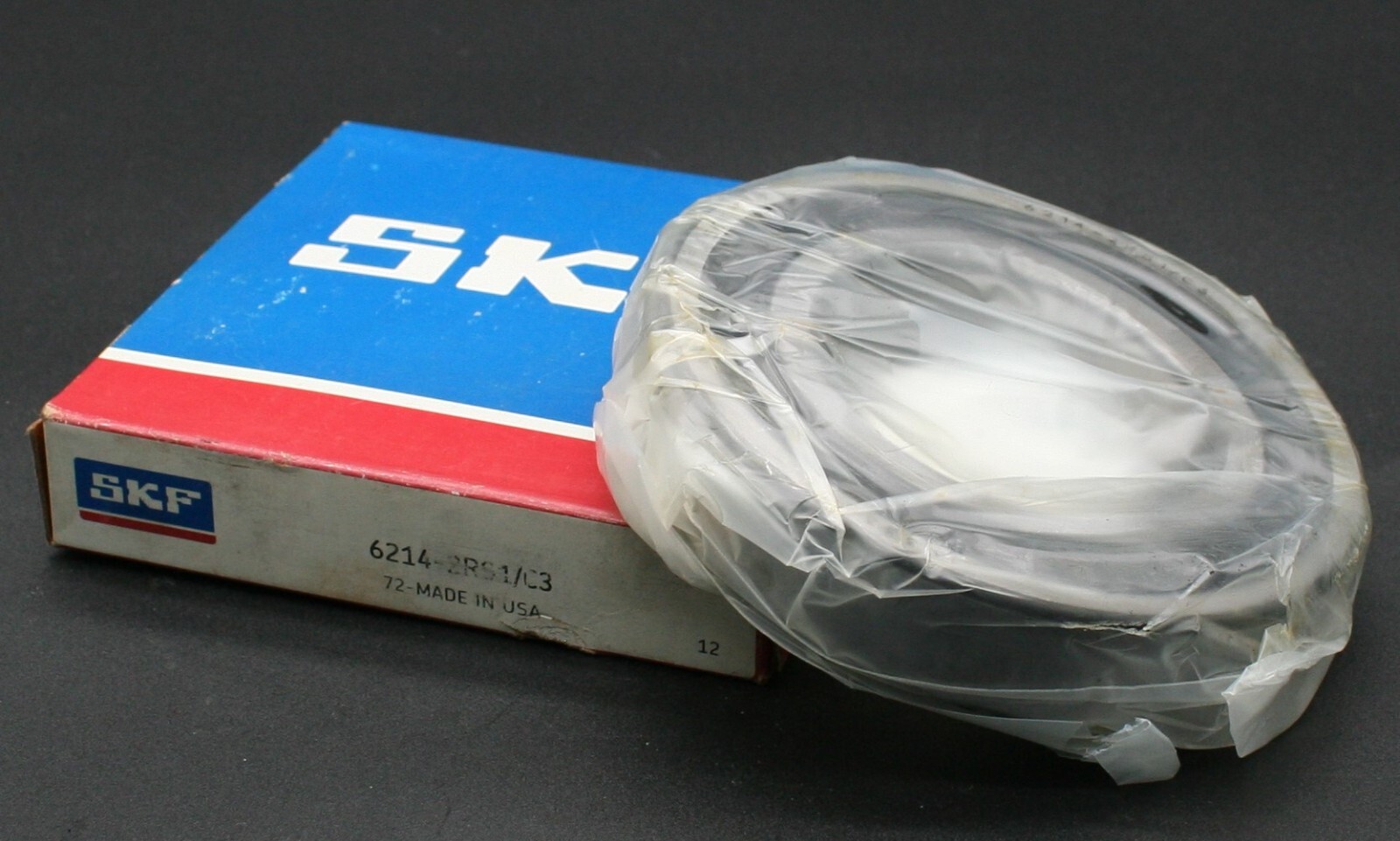 One (1) SKF 6214 2RS1/C3 Deep Groove Bearing 70MM ID USA NEW