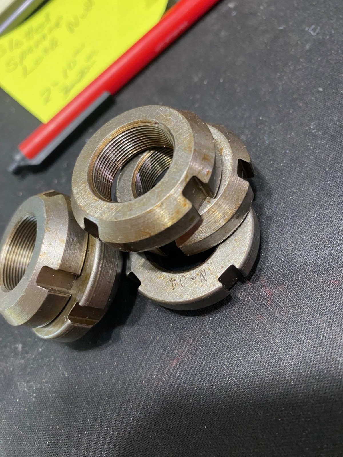 SKF N04 LOCKNUTS THREAD SIZE 0.781-32″ OD 1.3750″ FD 1.1250 LOT OF 5
