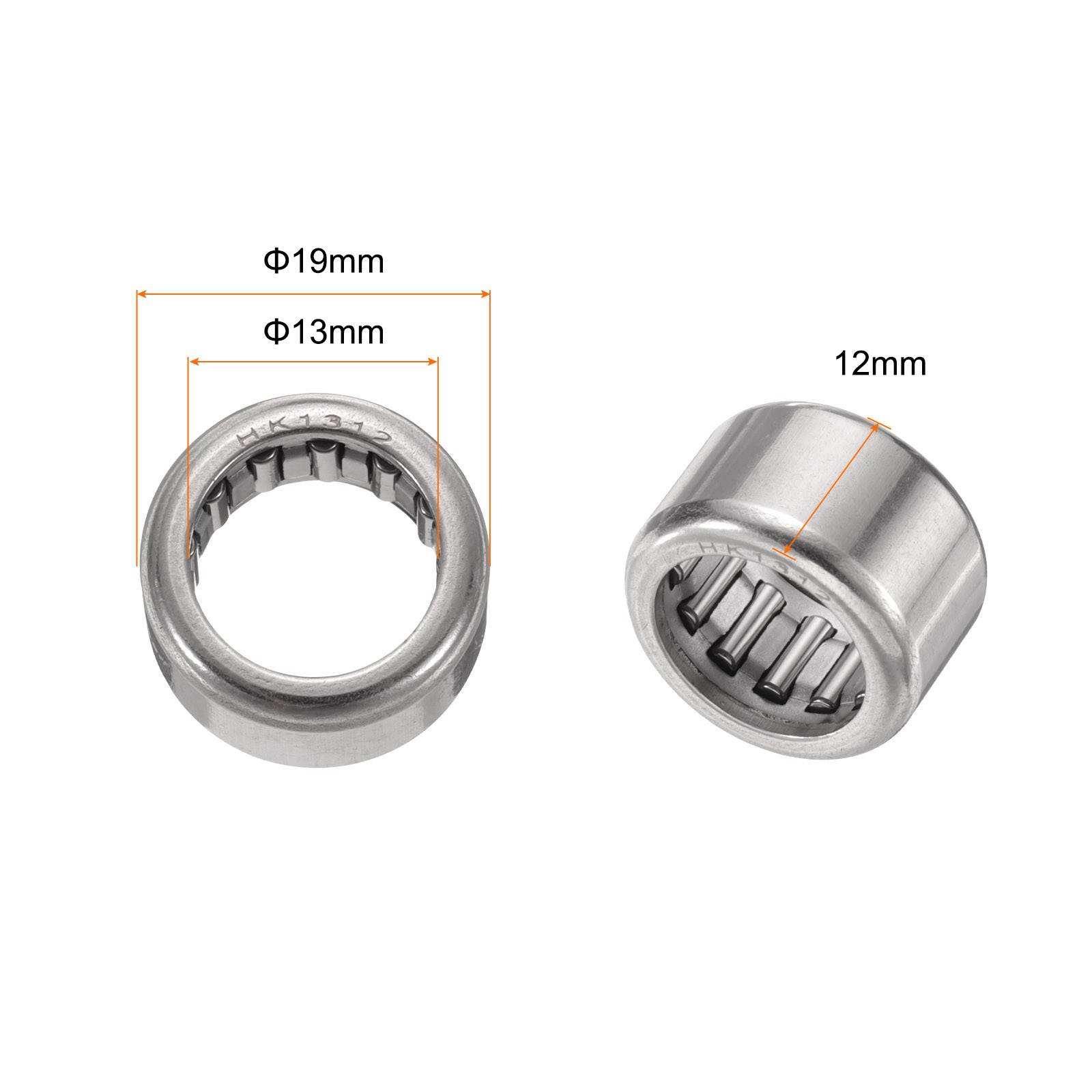 5 pcs roller bearings HK1312 13x19x12mm, chrome steel for bearing