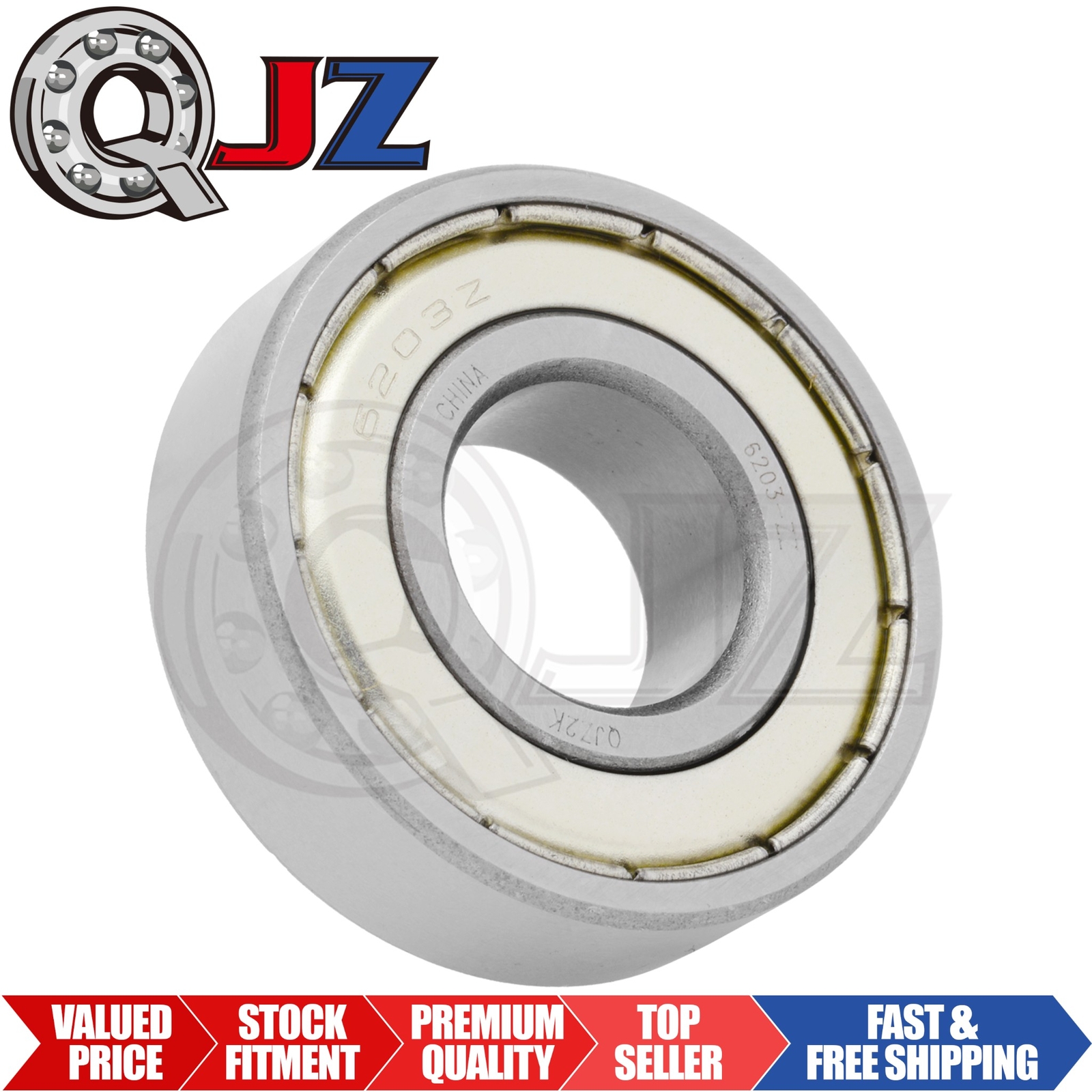 [Qty.1] New 6203-ZZ Radial/Deep Groove Ball Bearing [17mm ID x 40mm OD x 12mm W]