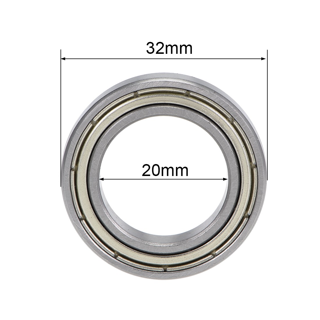 10PCS 6804ZZ Ball Bearings Double Shielded Chrome Steel Z2 20x32x7mm
