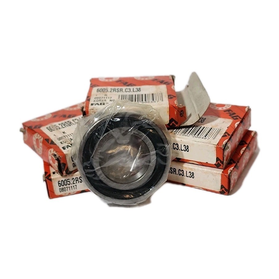 FAG 6005-2RSR-C3-L38 Deep Groove Ball Bearing 25x47x12mm – Lot of 5 – NEW