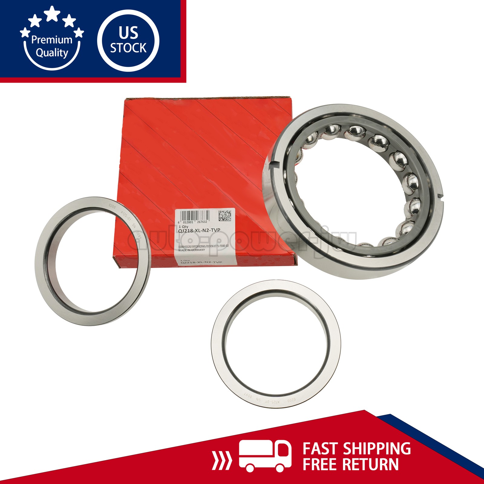 For FAG QJ218 XL N2 TVP Four Point Contact Bearing 90x160x30 mm