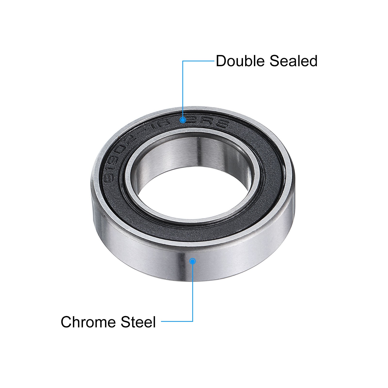 2pcs Ball Bearings 16287-2RS 0.622×1.102×0.275″ Double Seal ABEC3 for ZV2