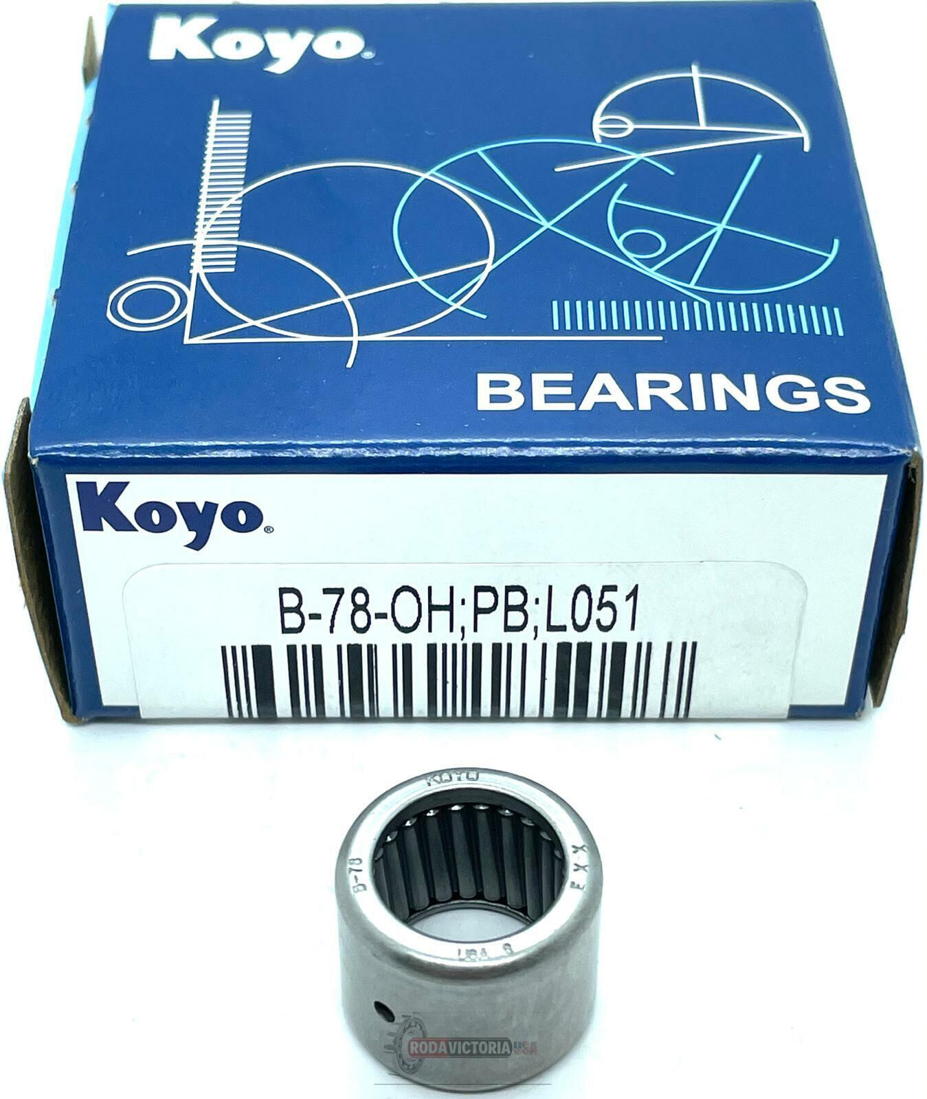 KOYO B-78-OH MADE IN USA Needle Bearing-Drawn Cup Full Complement – Oil Hole B78