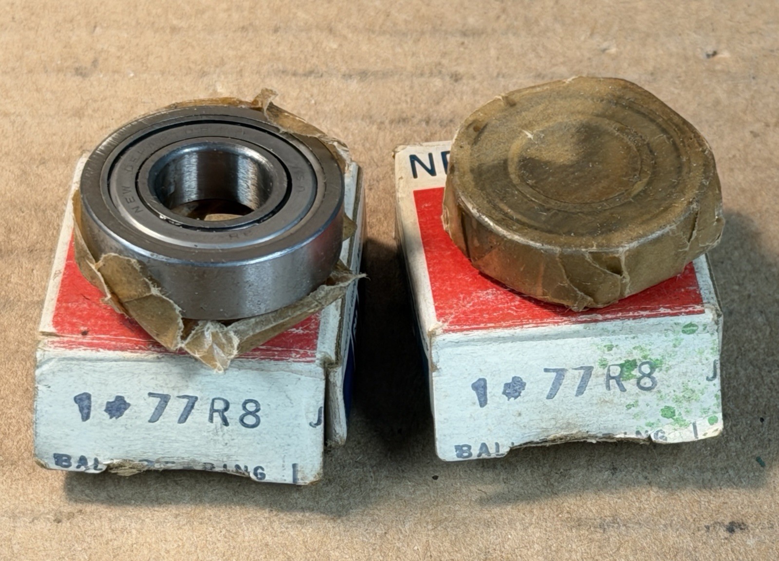 2 NDH 77R8 BALL BEARINGS W/ Steel Shields 1/2” X 1-1/8” X 5/16” DELCO 77R8 NOS