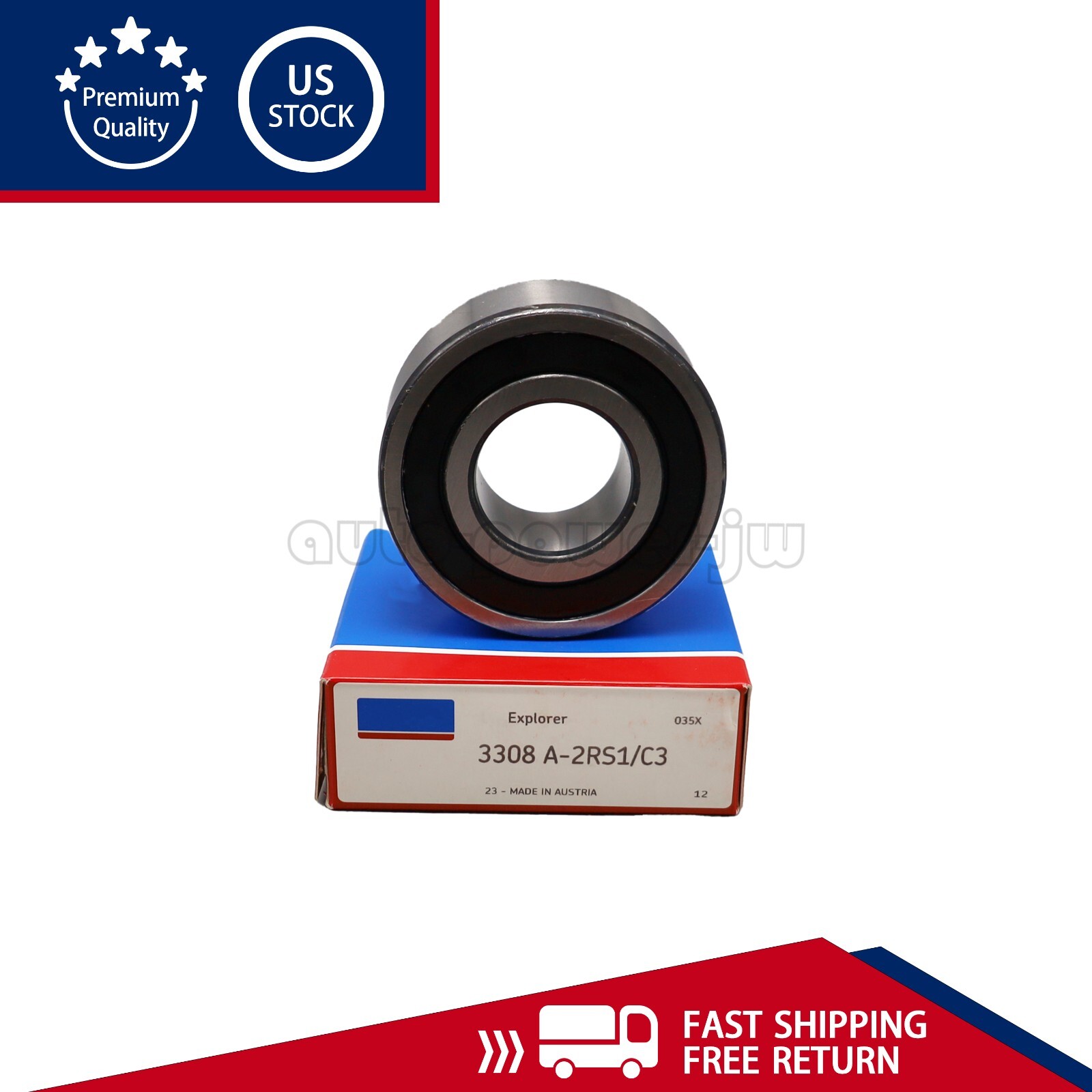 NEW Double Row Angular Contact Ball Bearing 40x90x36.5mm For SKF 3308 A 2RS1/C3