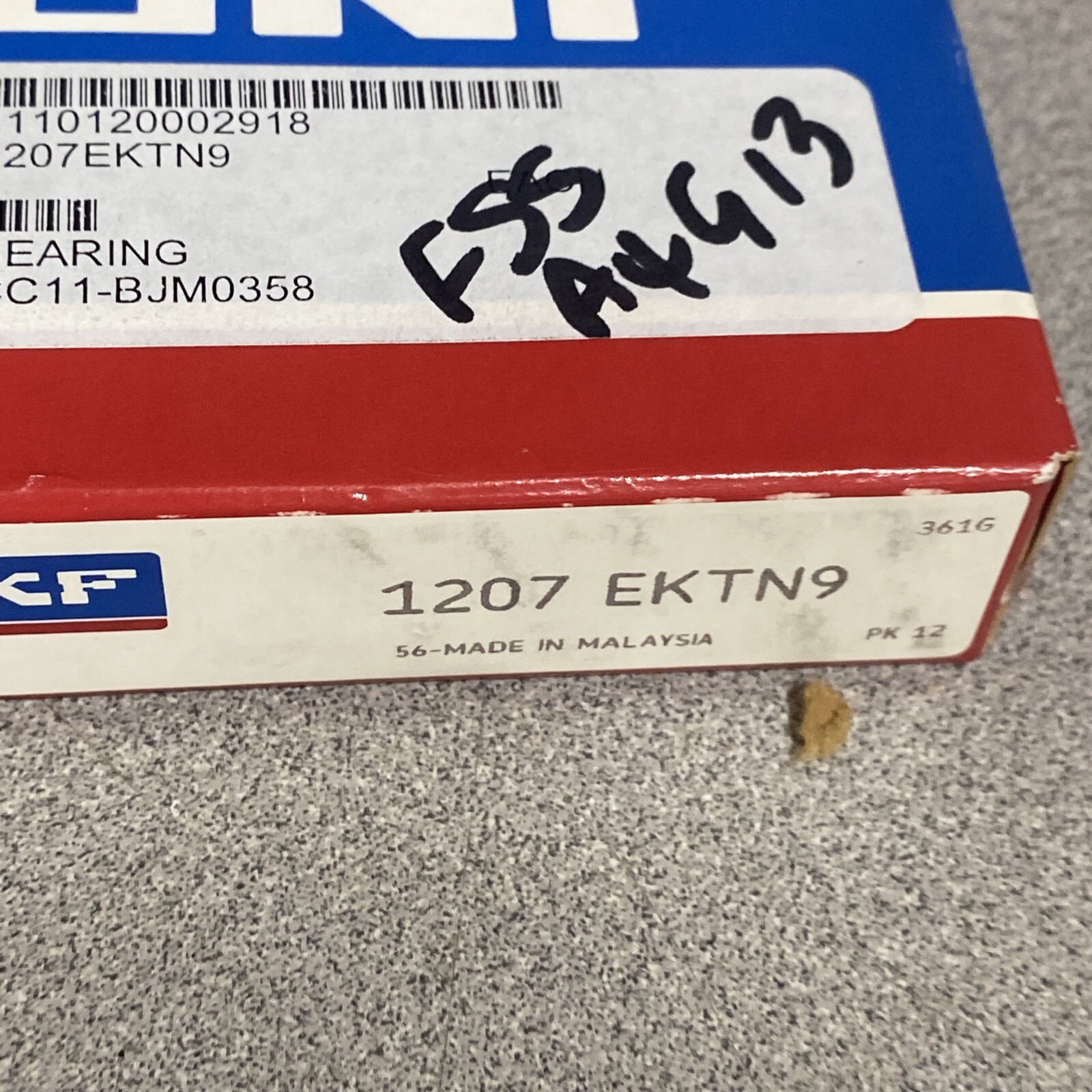 New In Sealed Plastic / SKF 1207 EKTN9 Double Row Self Aligning 35x72x17 mm