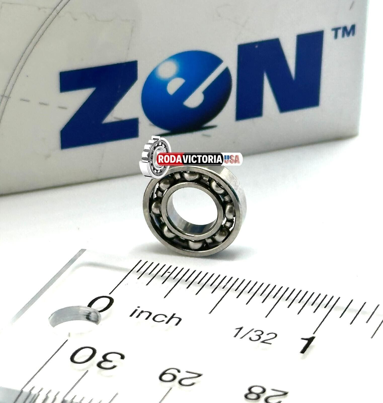 ZEN R188 DEEP GROOVE BALL BEARING, OPEN TYPE, NO SEALS 1/4″x1/2″x1/8″ SR188