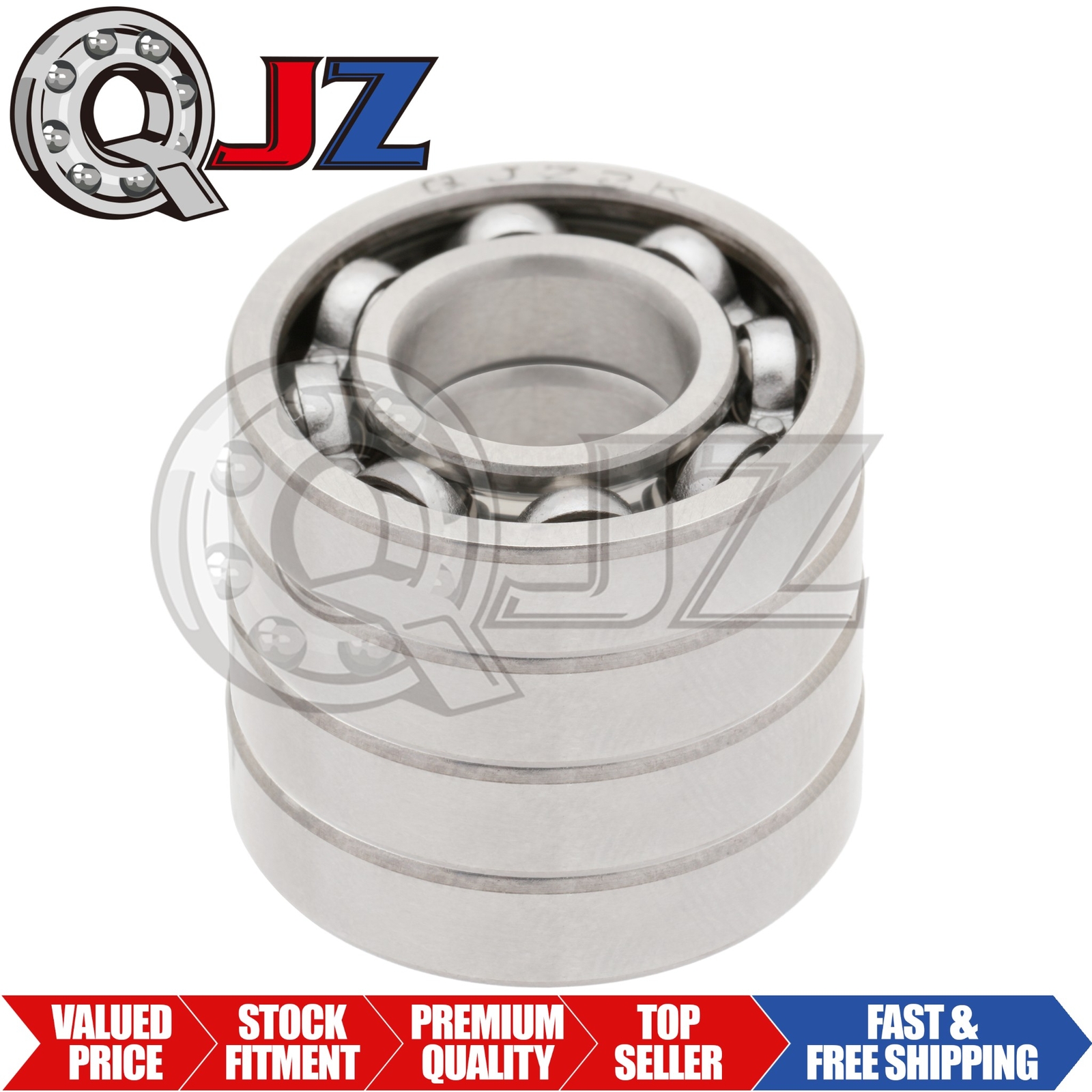 [4-Pack] R8-OPEN Radial/Deep Groove Ball Bearing 1/2 in x 1-1/8 in x 1/4 in