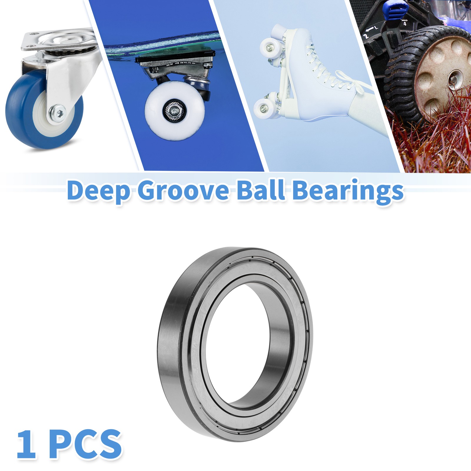 6014ZZ Deep Groove Ball Bearings 70x110x20mm 1 Pcs Silver Tone