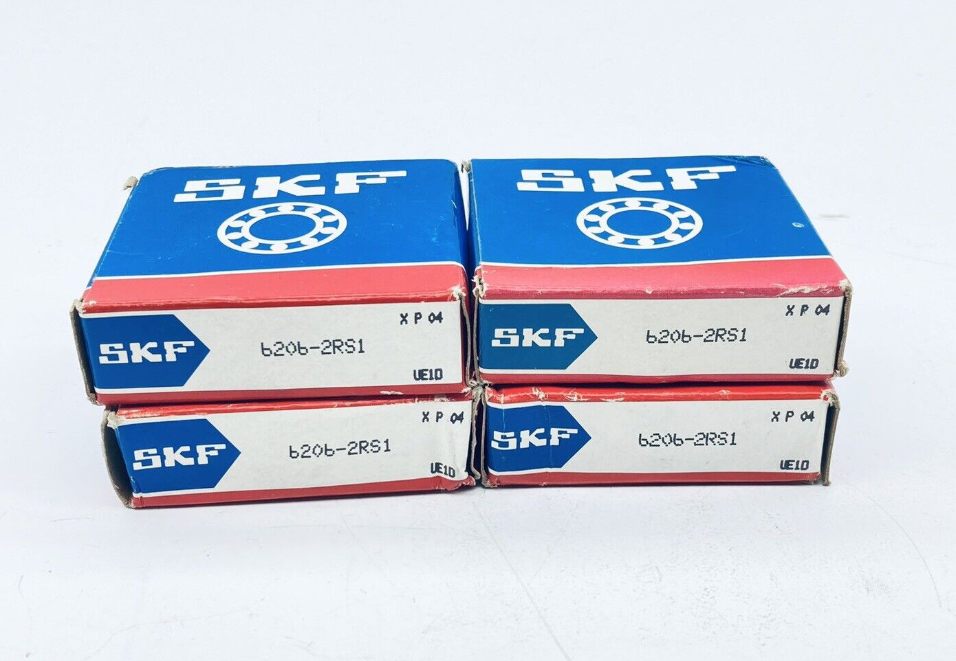 LOT OF 4 SKF 6206-2RS1 DEEP GROOVE BALL BEARING 30mmID 62mmOD 16mmWIDE