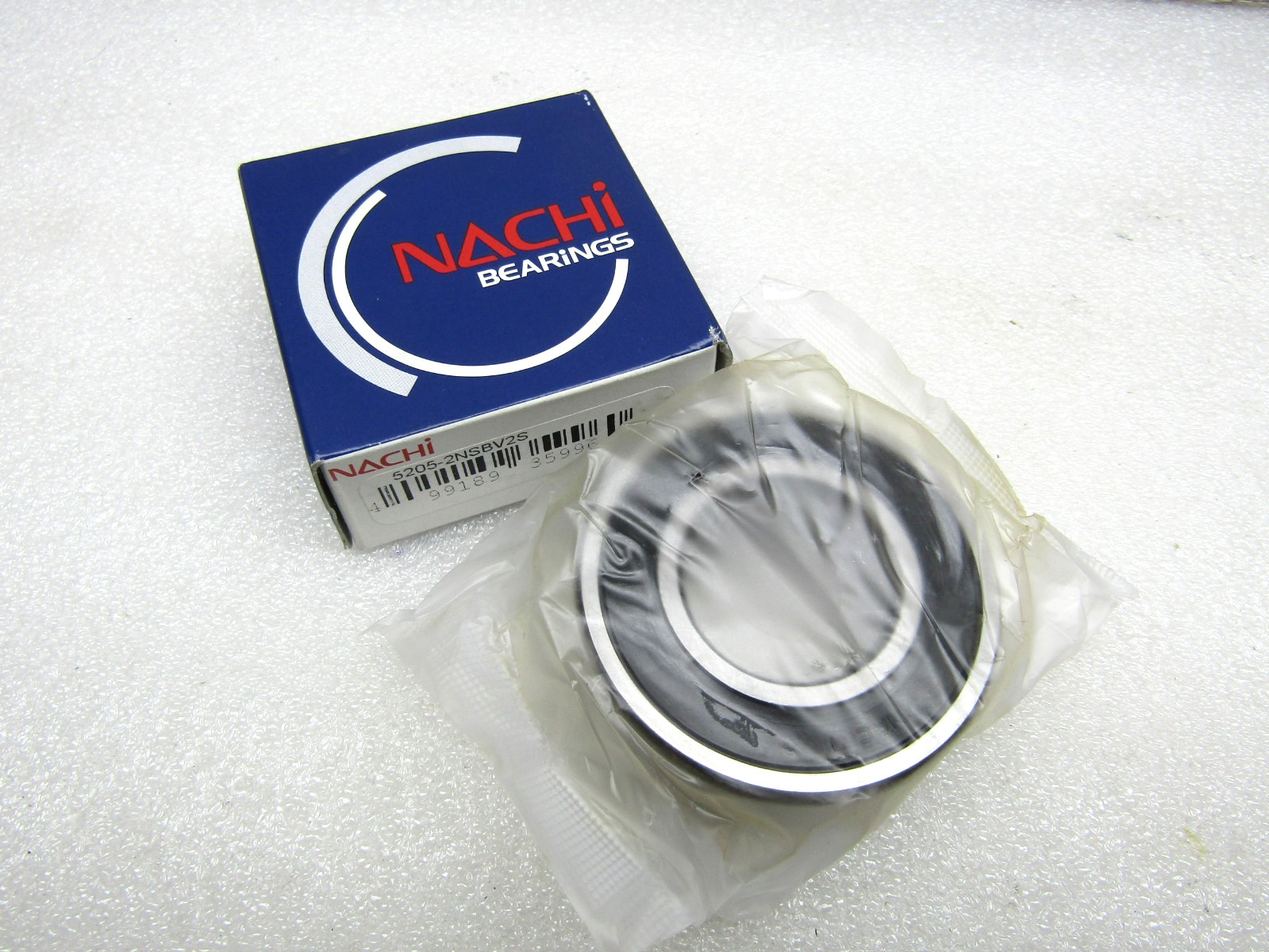 Nachi 5205-2NS BV2S 25mm x 52mm x 20.6mm (13/16″) Sealed Angular Contact Bearing