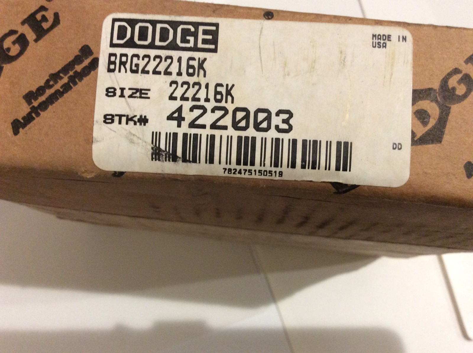 DODGE 422003 SPHERICAL ROLLER BEARING BRG22216K / 22216K