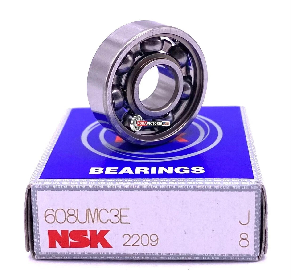 NSK 608 UM C3 Deep Groove Ball Bearing Open type No Seals 8x22x7 mm