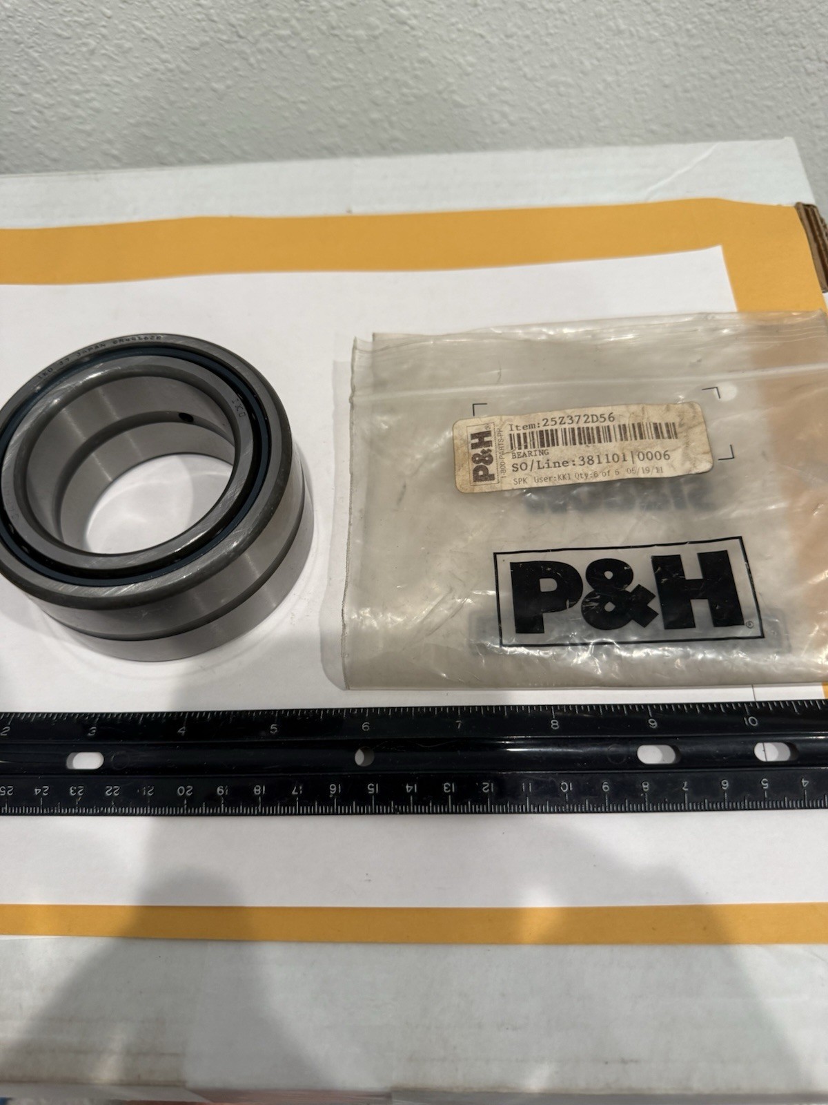New IKO BR445628 Roller Bearing & Insert, P&H #25Z372D56, 2.250″ Insert ID