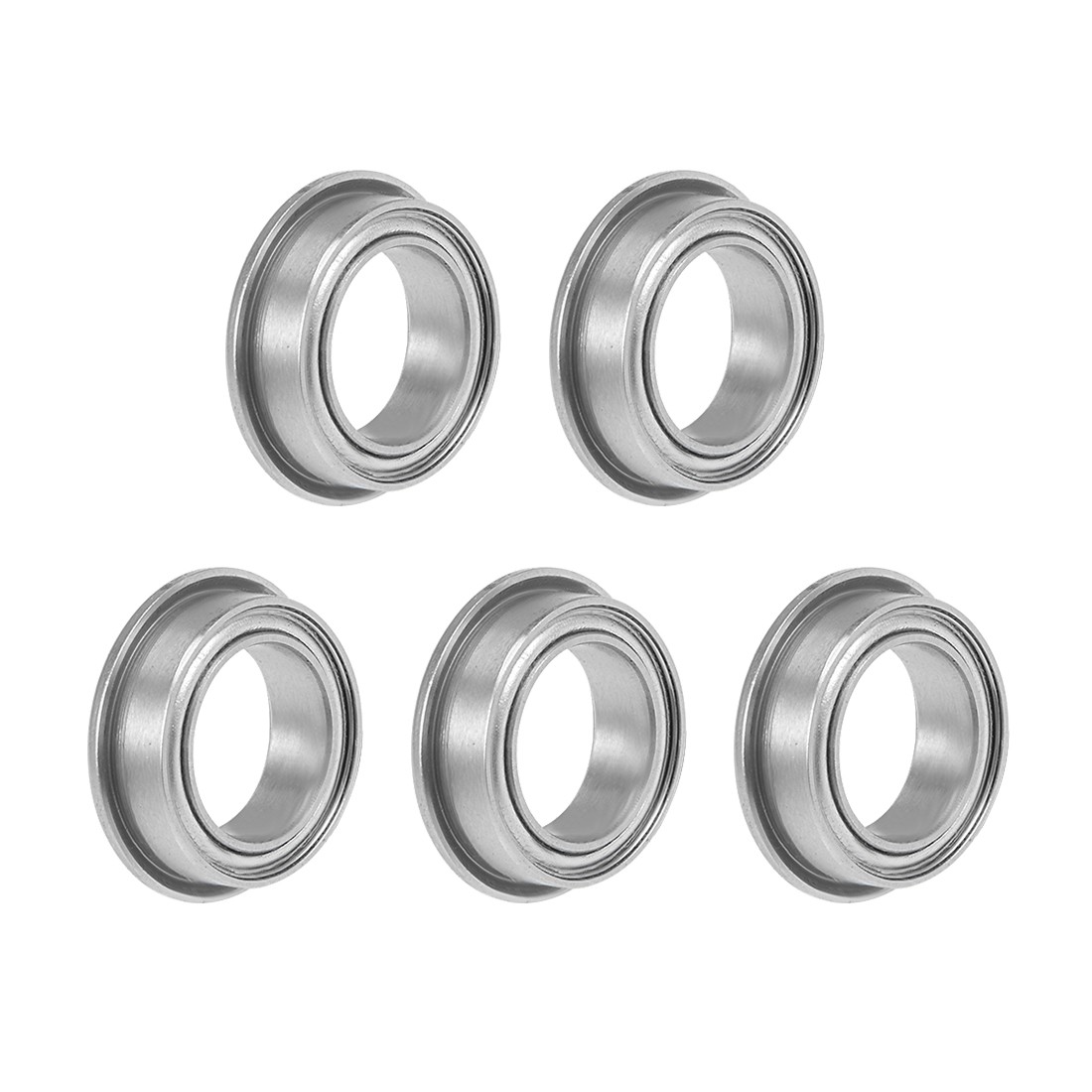 5pcs MF128ZZ Flange Ball Bearing 8x12x3.5mm Shielded Chrome Bearings
