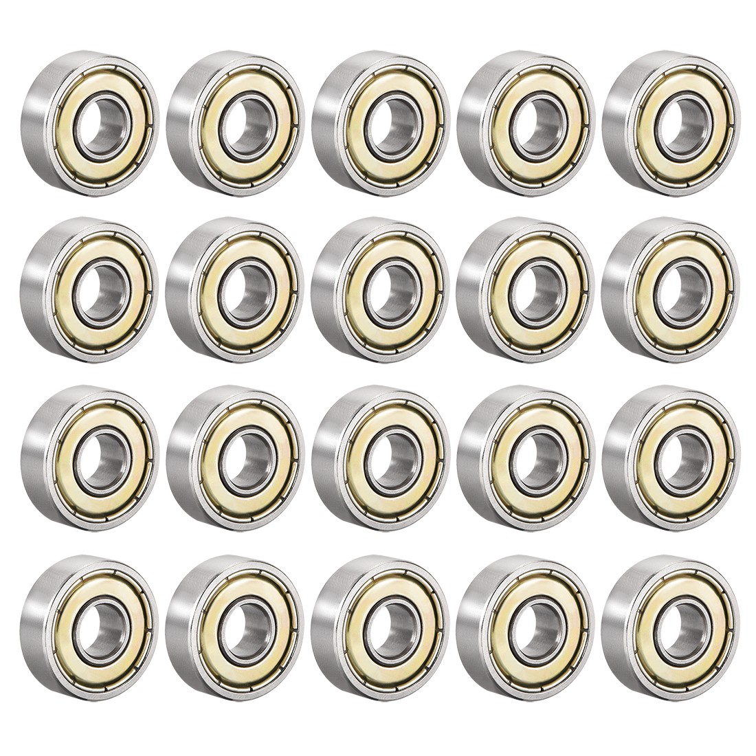 20pcs 607ZZ Deep Groove Ball Bearing Double Shield High Carbon Steel Z1 Bearings
