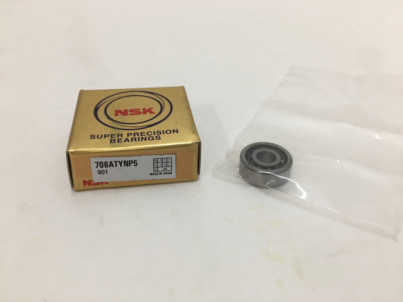NSK 706ATYNP5 Angular Contact Bearing 6x17x6 mm 706 A TYNP5 706A Japan