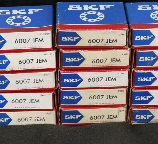 Five (5) SKF 6007 JEM Metric Deep Groove Bearings 35 MM ID Argentina NEW
