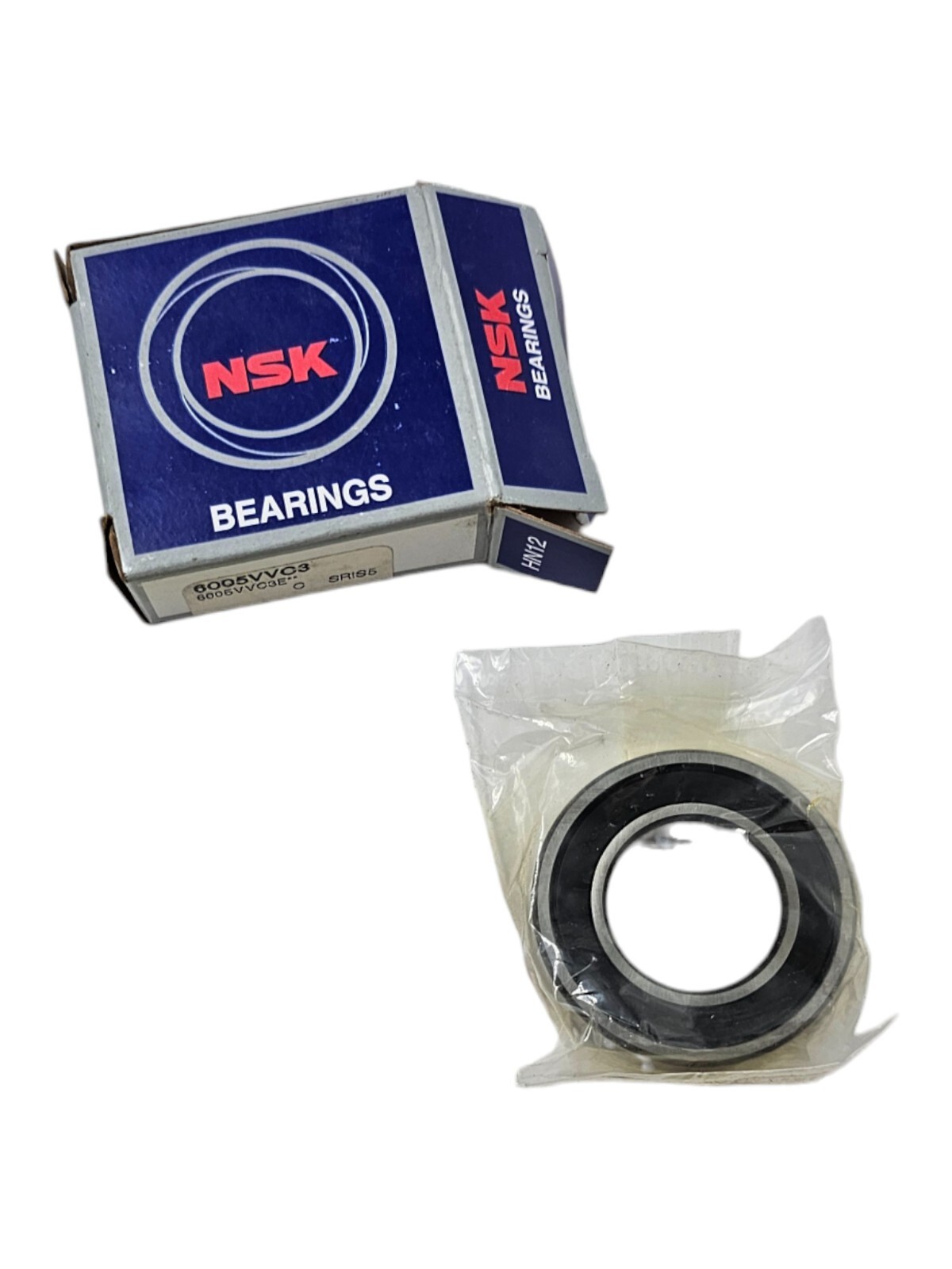 QTY 4 NSK SEALED BALL BEARING 6005VVC3 Radial Deep Groove Straight Bore 25 mm
