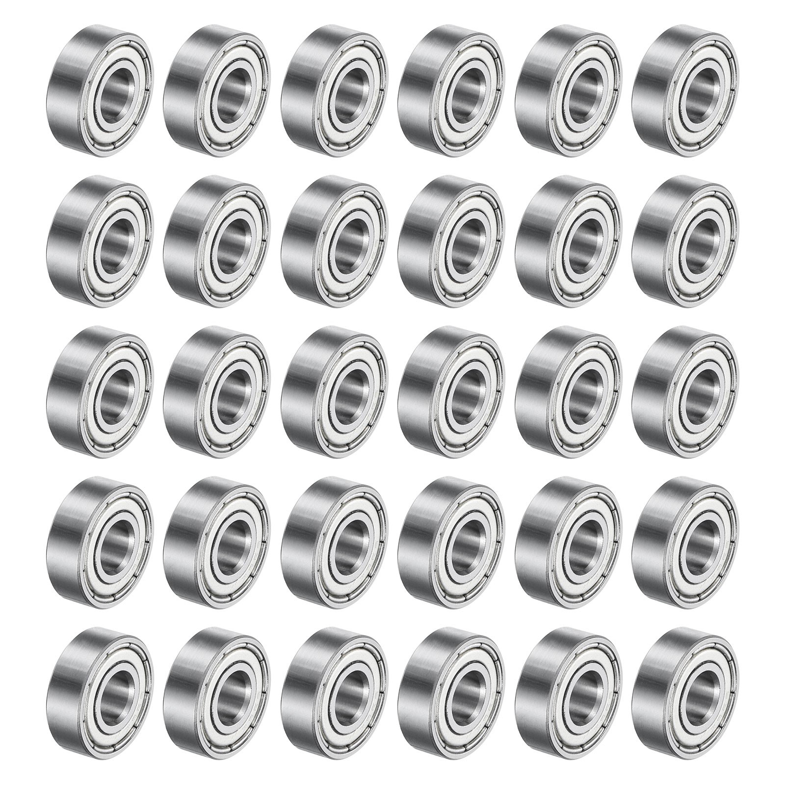 30pcs 696ZZ Deep Groove Ball Bearings 6x15x5mm Sealed, P0 (ABEC 1)