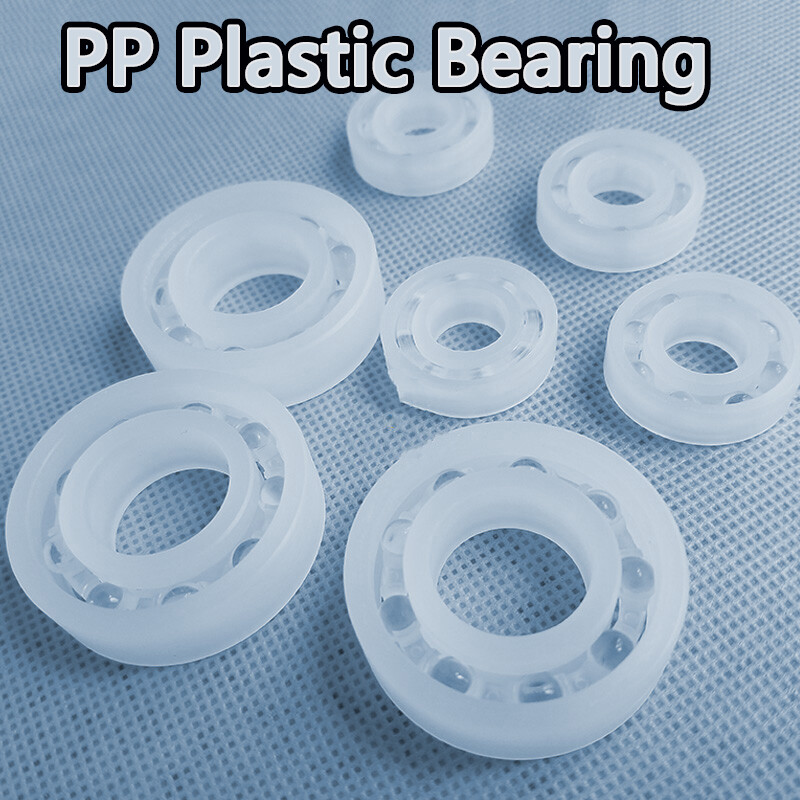 PP Plastic Bearing Glass Balls Corrosion Resistant ID 3~9mm OD 9~26mm W 3/4/68mm