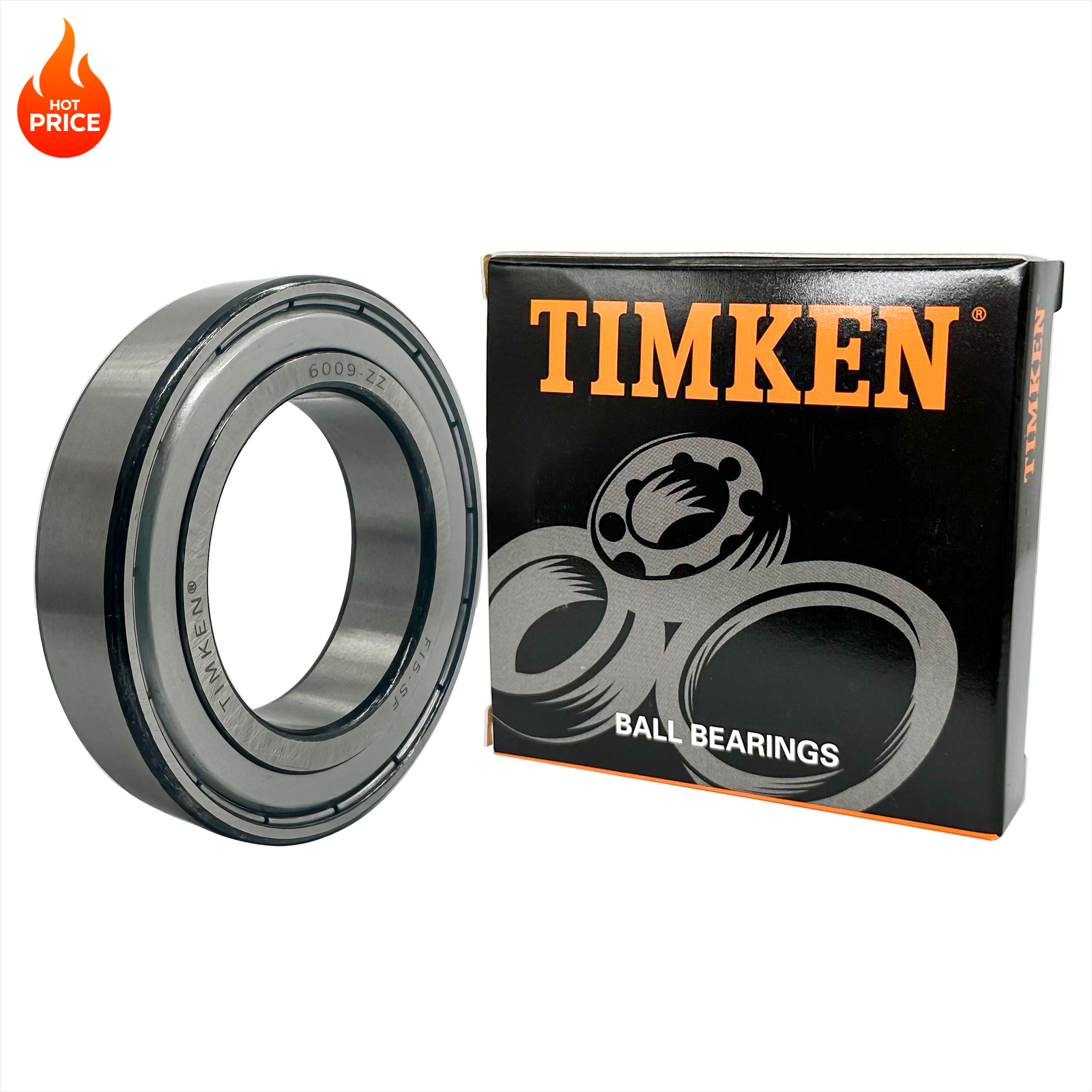 2PCS USA BRAND TIMKEN 6009ZZ 45X75X16MM Double Metal Seal Ball Bearings