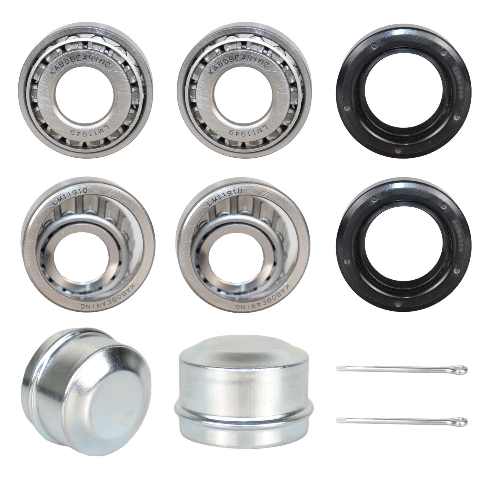2 Set Fits 3/4″ inch Axles Trailer Wheel Hub Bearings, LM11949 LM11910 Bearings