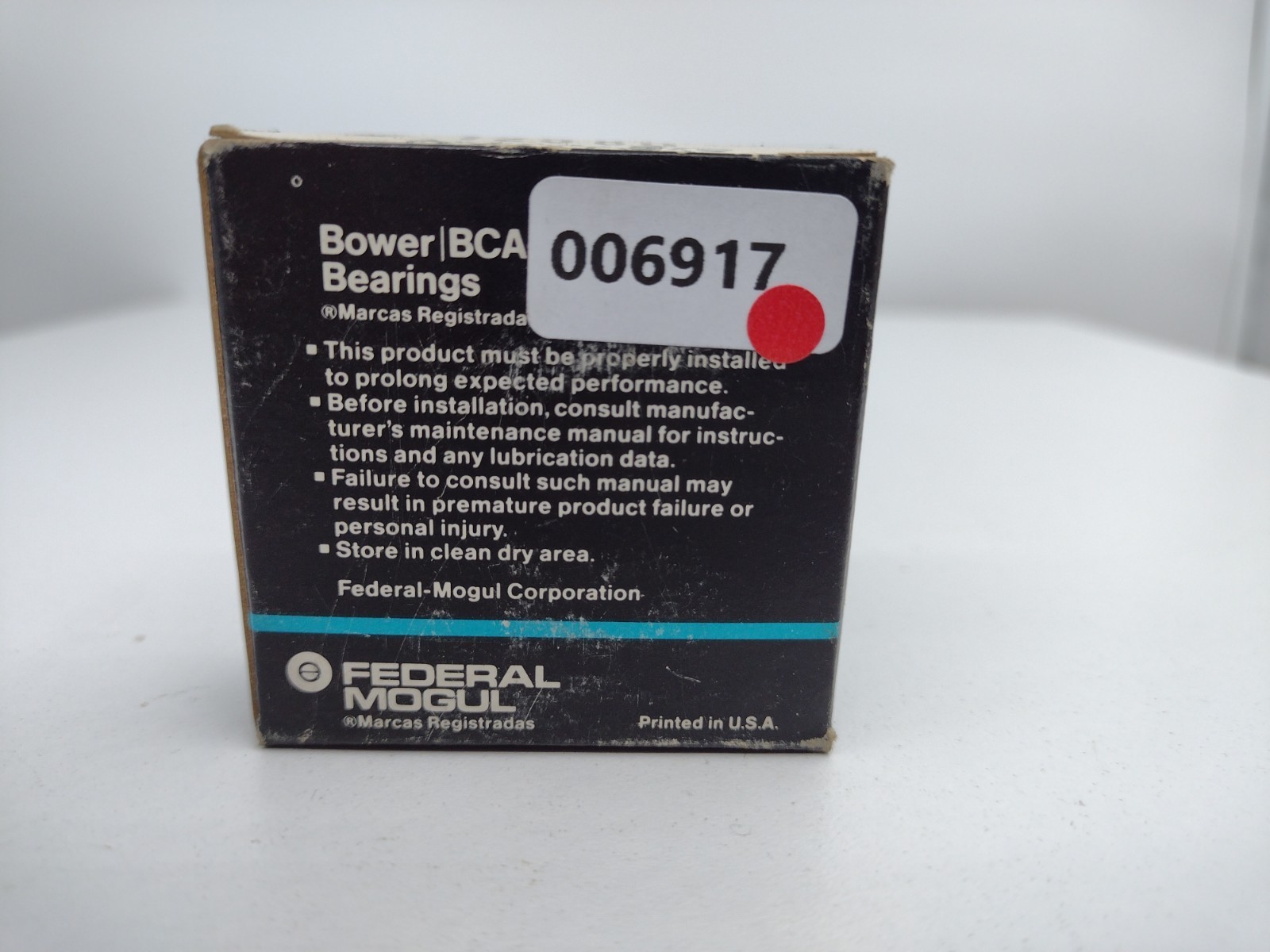 *** Bower/BCA 12580 Tapered Roller Bearing Cone 0.8125-inch Bore