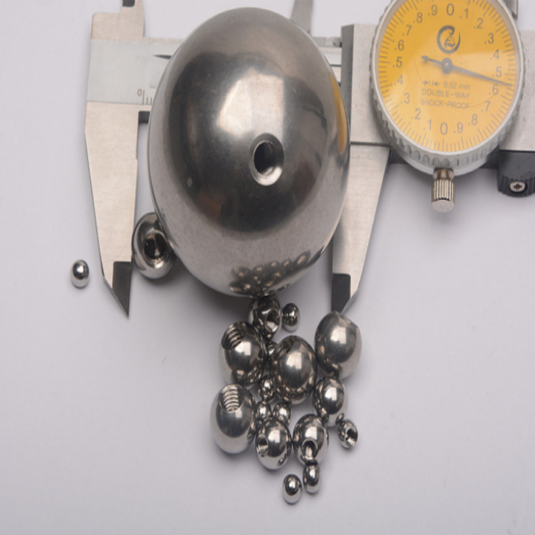 5Pcs Solid Stainless Steel Half-Hole Balls Dia 20mm With M10 Thread Hole Ball