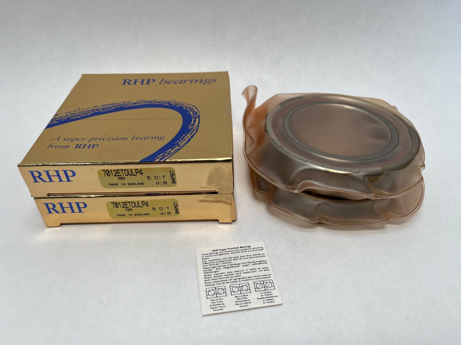 RHP 7012ETDULP4 Bearing 60x95x18 mm 7012E 7012-E-T-DUL-P4 England 2 Pcs