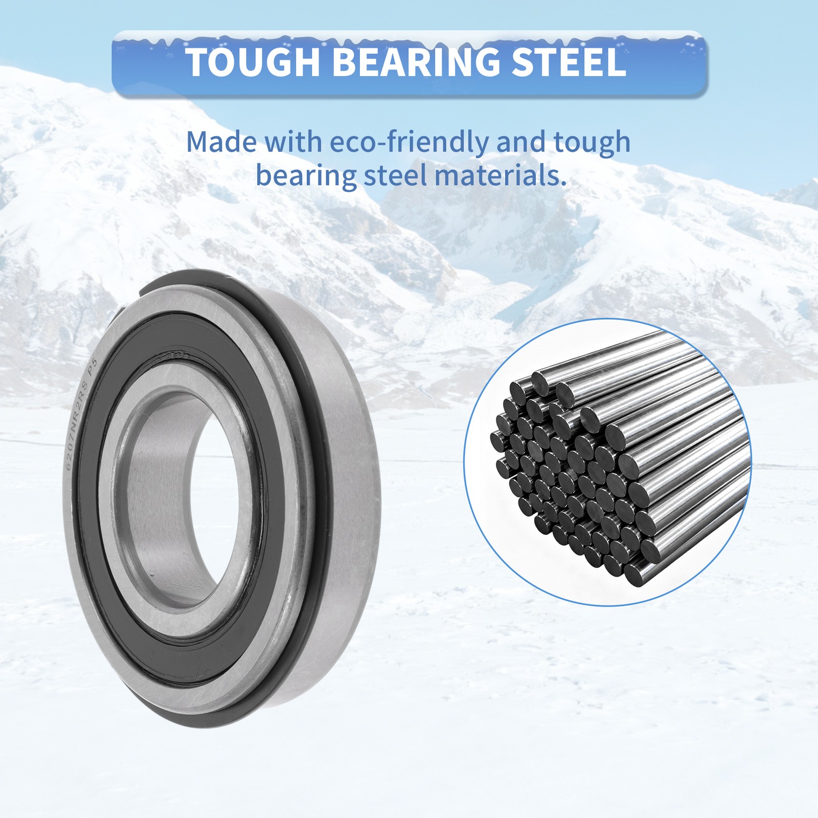 Ball bearing 6207NR2RS 35x72x17mm for scooter skateboard 1pc