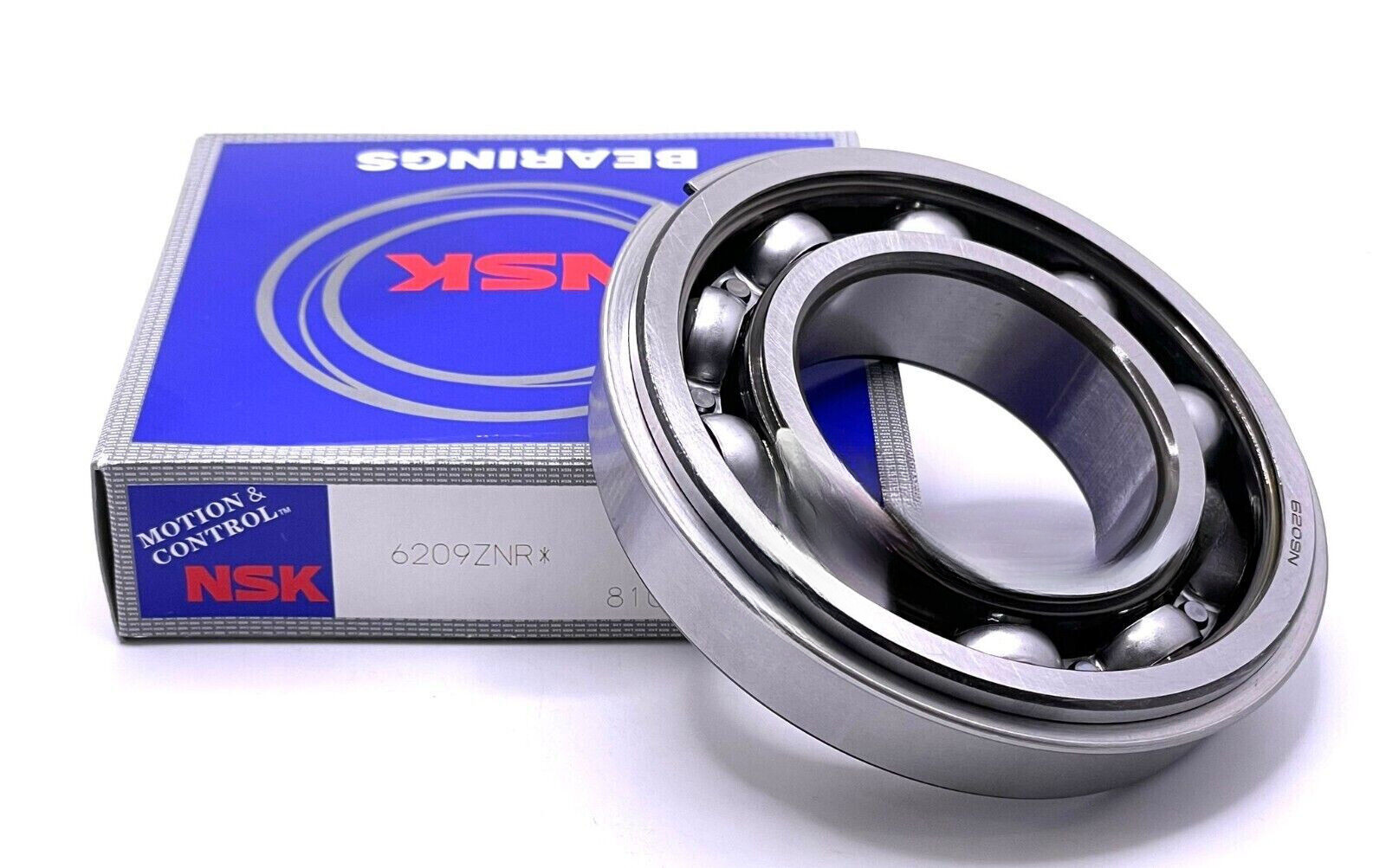 NSK 6209 ZNR Shielded ONE SIDE Bearing with snap ring groove 45x85x19mm
