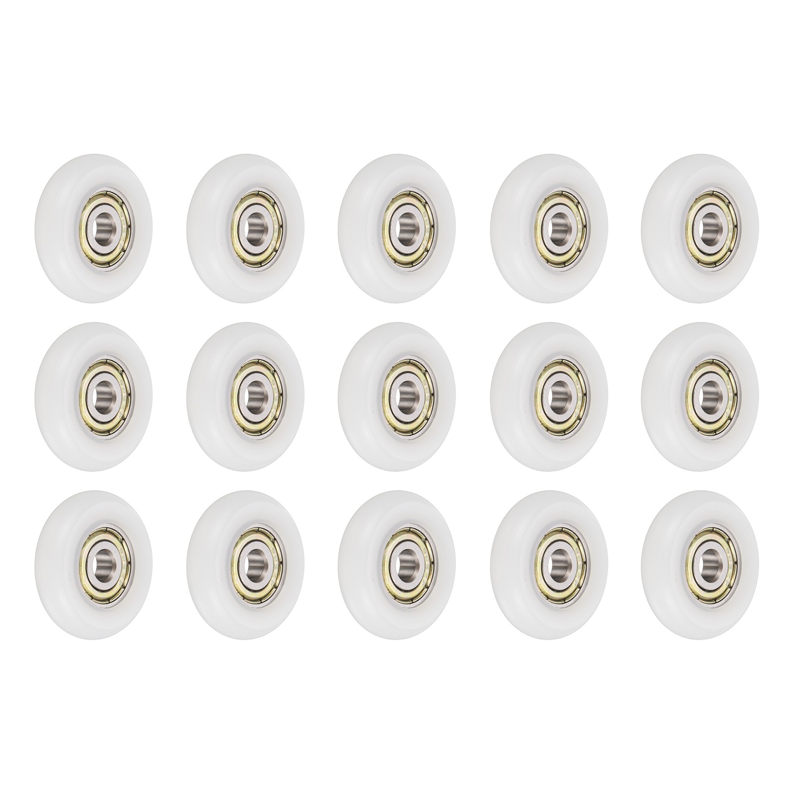 15Pcs 625ZZ Nylon Plastic Guide Bearing 5x26x7mm Pulley Roller, White