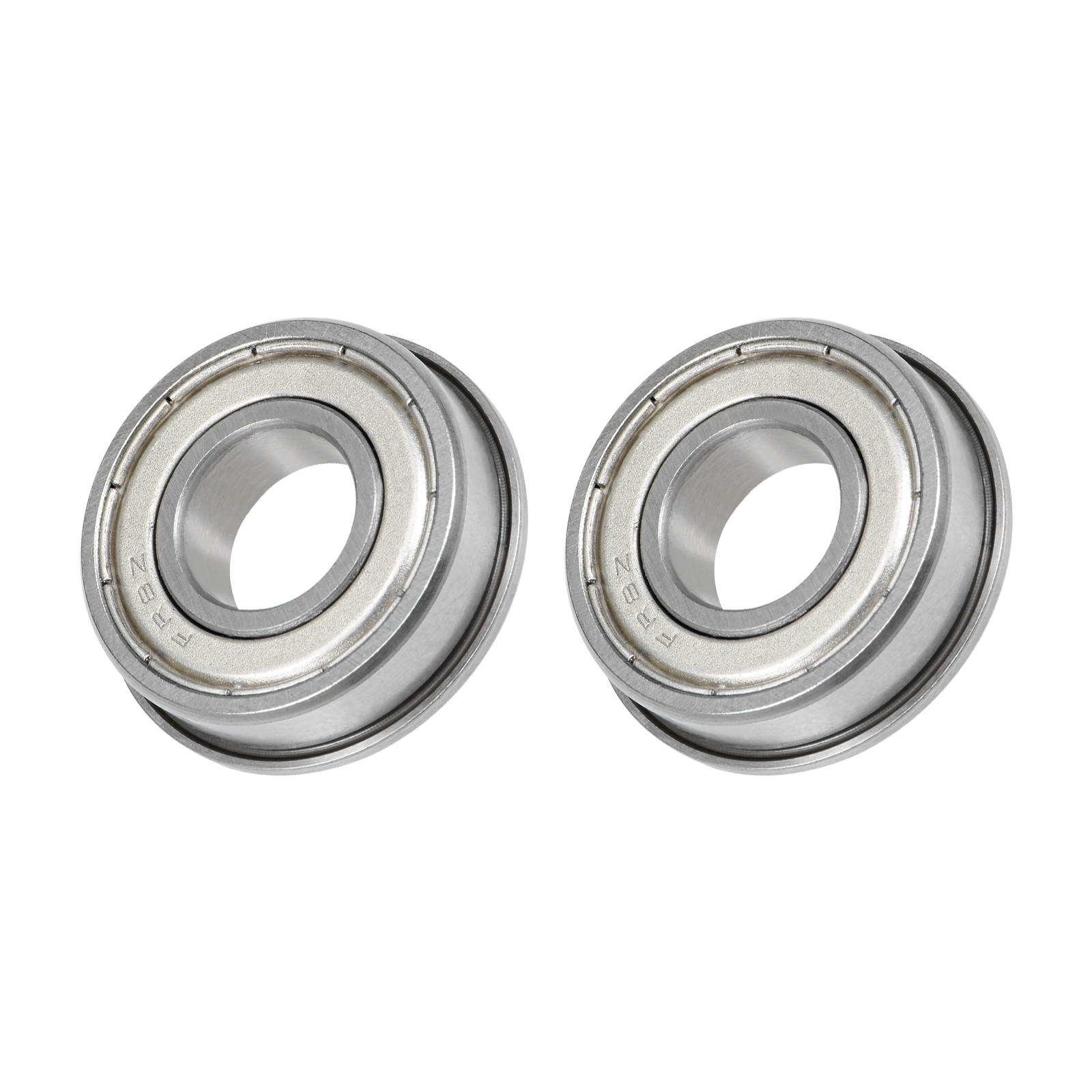 2Pcs Chromium Steel Shielded Flange Ball Bearing FR8ZZ, 1/2″ x 1-1/8″ x 5/16″
