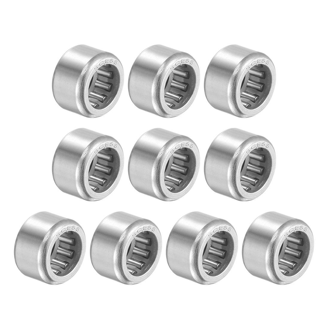SCE55 Needle Roller Bearings 5/16″x1/2″x5/16″ Chrome Steel Open End 10X
