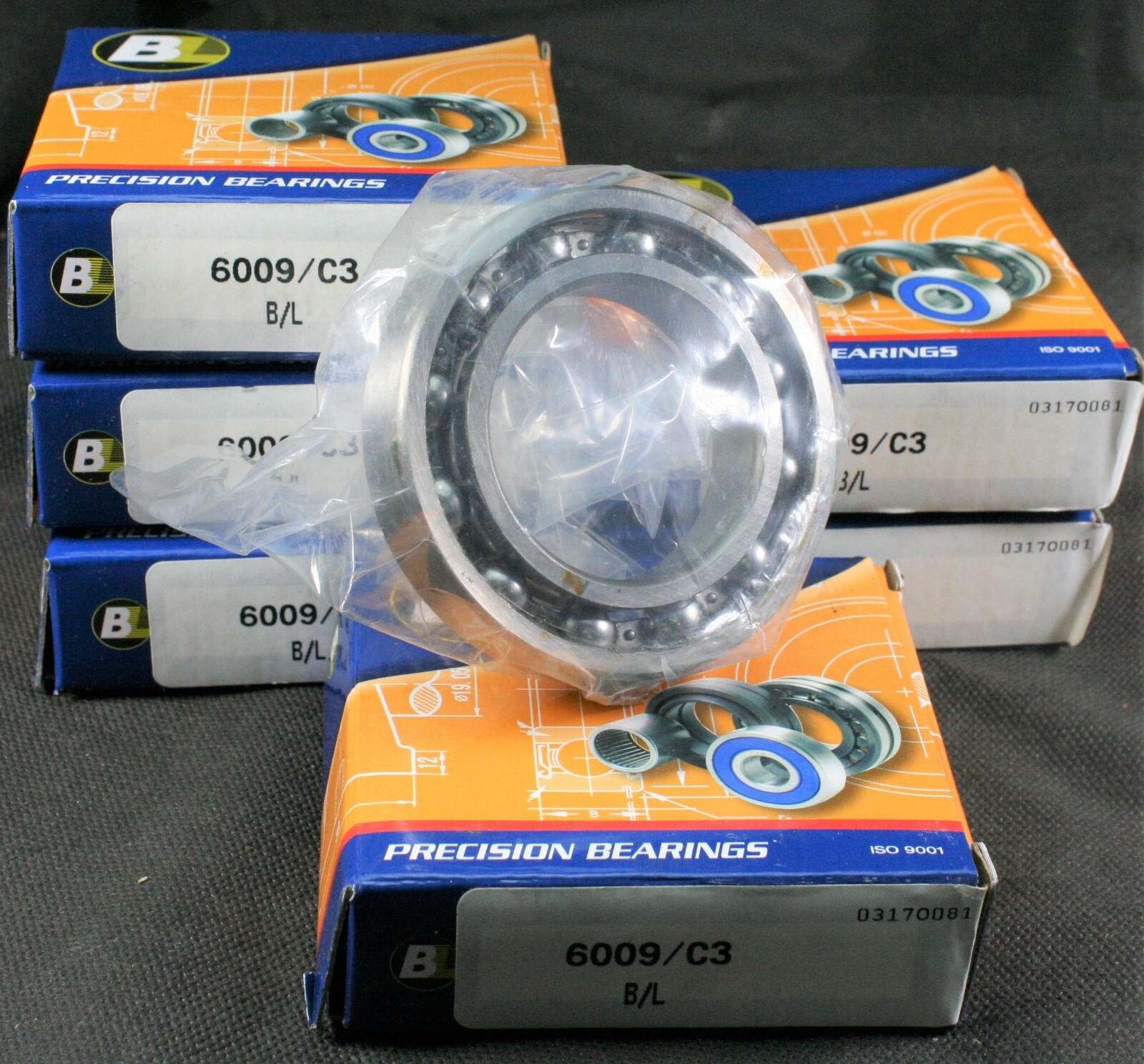 One (1) BL Bearings Limited 6009 /C3 Deep Groove Bearing 45MM Bore China NEW