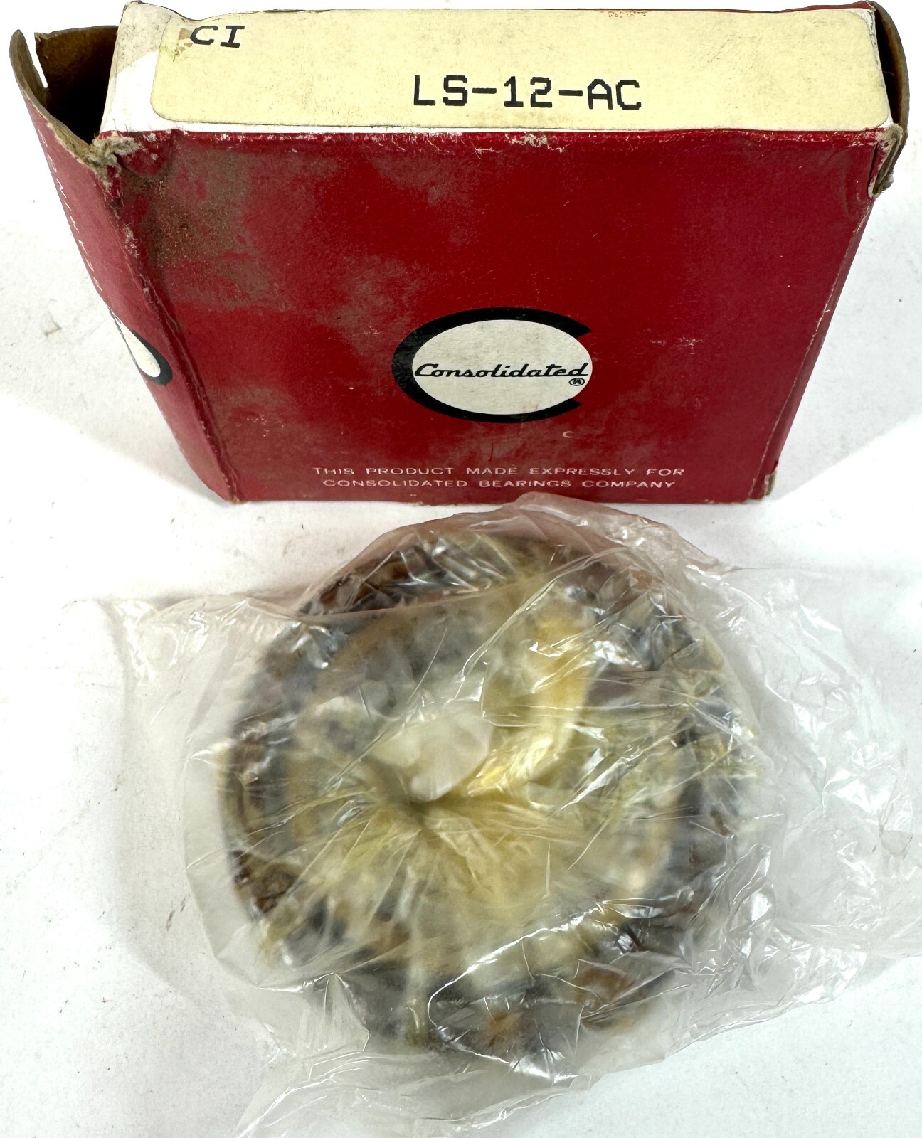 Precision Bearings Consolidated Model LS-12-AC Angular Contact Ball Bearing NOS