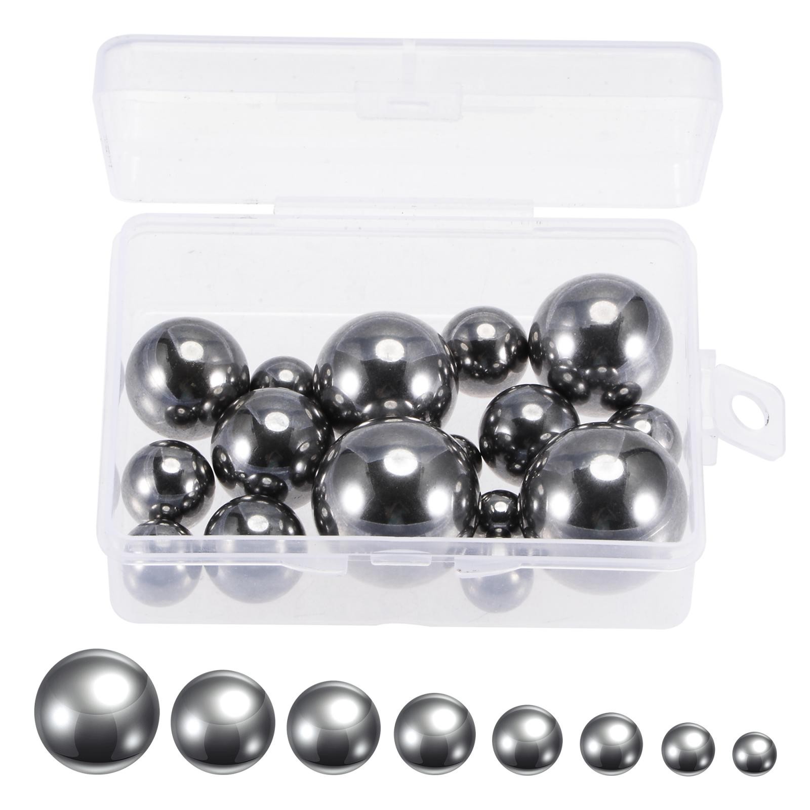 16pcs Bearing Balls Assortment Chrome Steel 3/8″ 7/16″ 1/2″ 9/16″ 5/8″ 3/4″ 7/8″