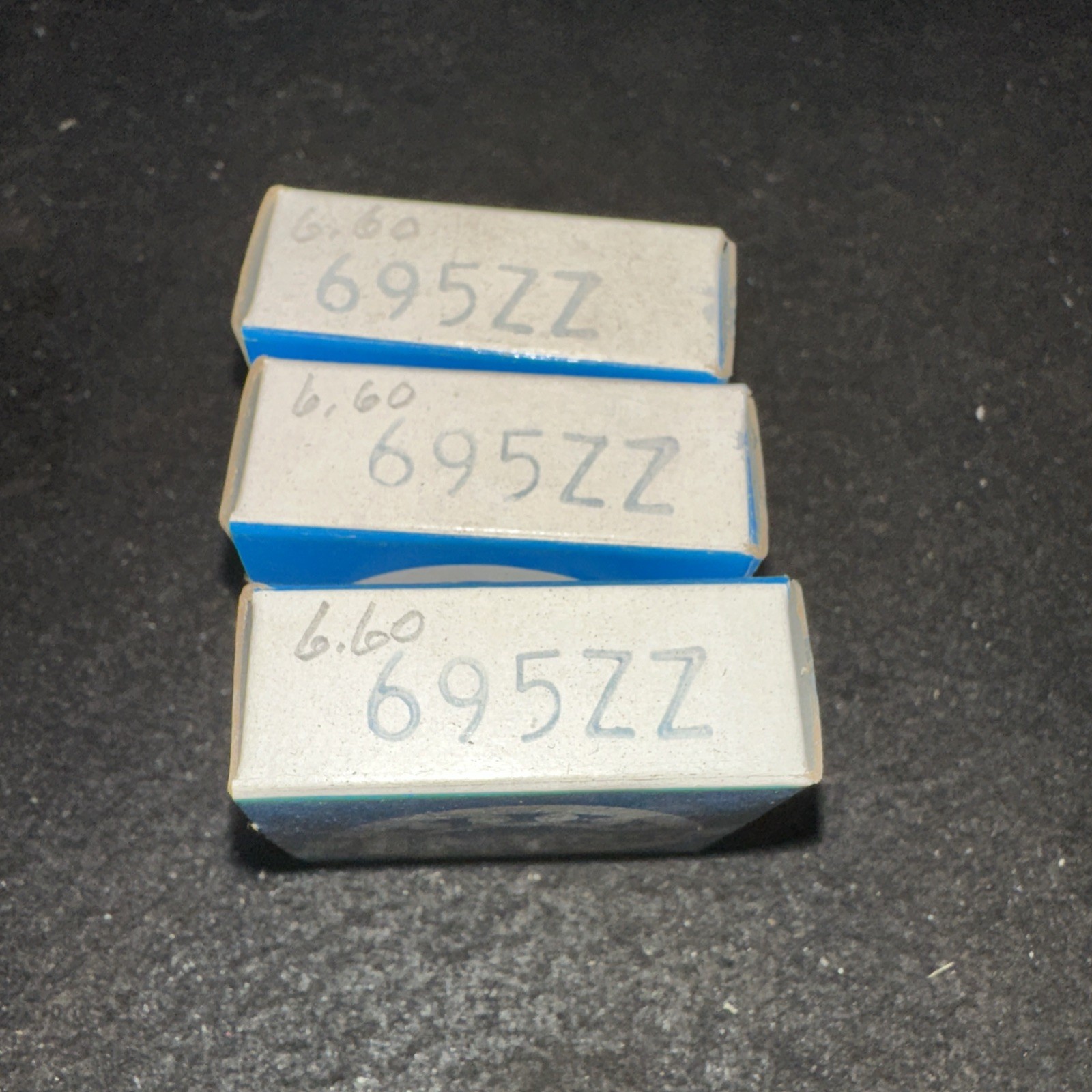 5x13x4mm Double Shield 695ZZ Ball Bearing Steel Bearing Lot Of 3 (st1014a)