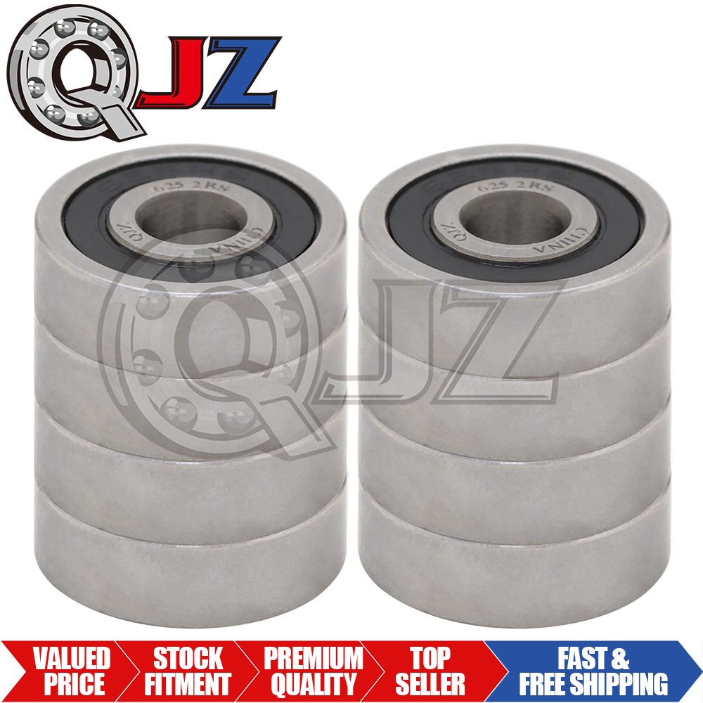 [Qty.8] 625-2RS Deep Groove Radial Ball Bearing [5 mm ID x 16 mm OD x 5 mm W]