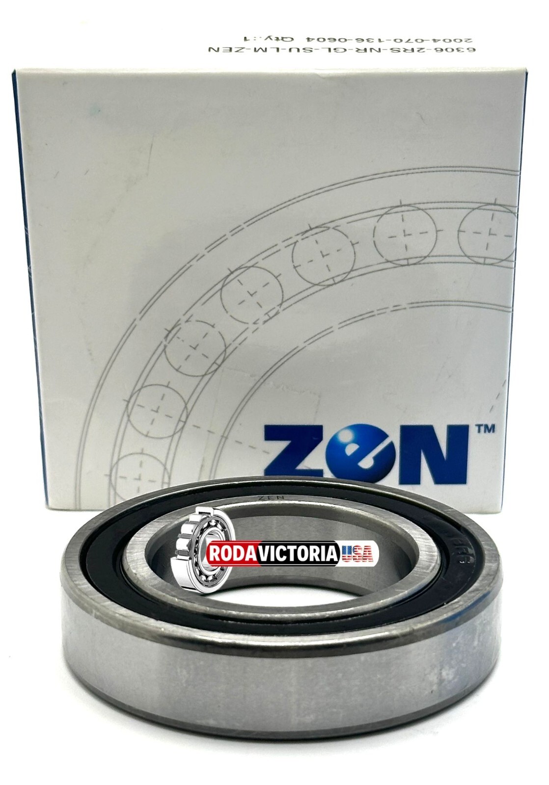 ZEN 6008 2RS C3 BALL BEARING, RUBBER SEALED 40x68x15mm