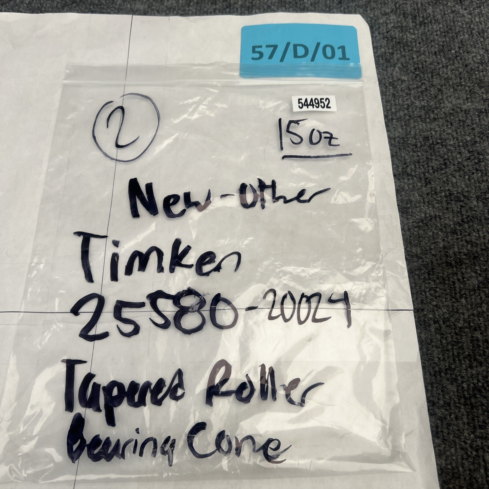 TIMKEN 25580-20024 TAPERED ROLLER BEARING CONE – 1.7500 in ID New
