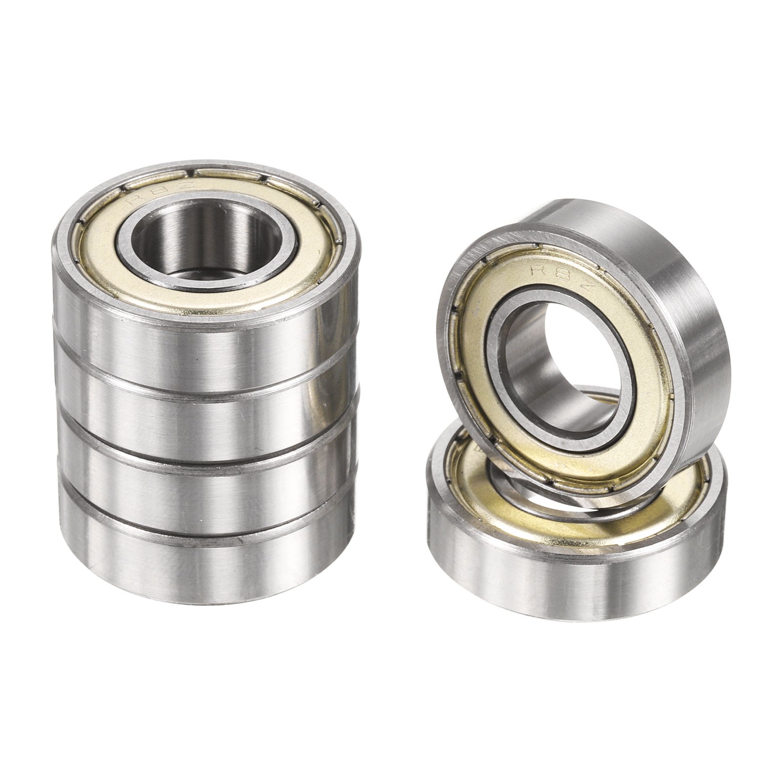6pcs R8ZZ 1/2″ ID x 1-1/8″ OD x 5/16″ Height Z2 Ball Bearings Silver Tone